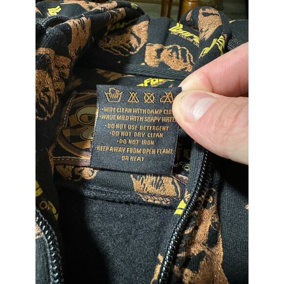 Barefox Hoodie Full Zip Size 2XL All Over Print Streetwear Y2K - Picture 4 of 11